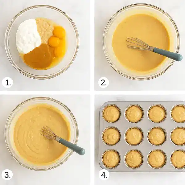 Protein Banana Muffins: Easy & Healthy - The Best Family-Favorite 8 Step-by-step banana protein muffin preparation