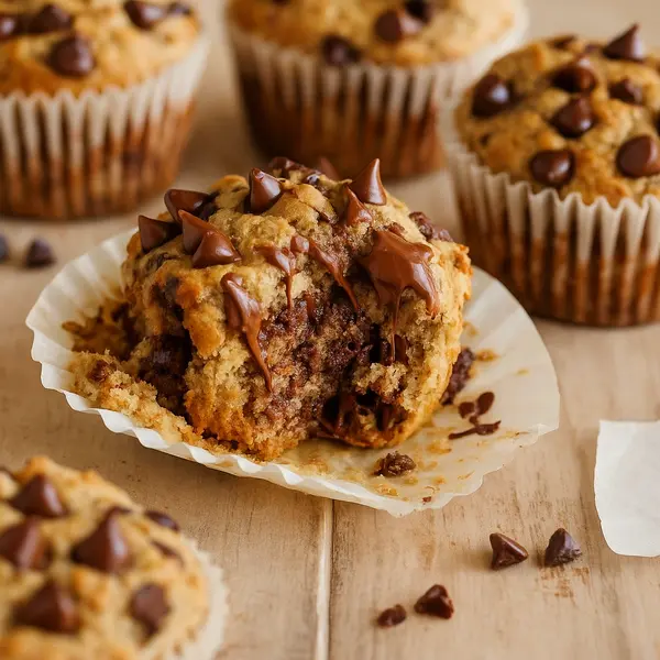Protein banana muffin with chocolate chips