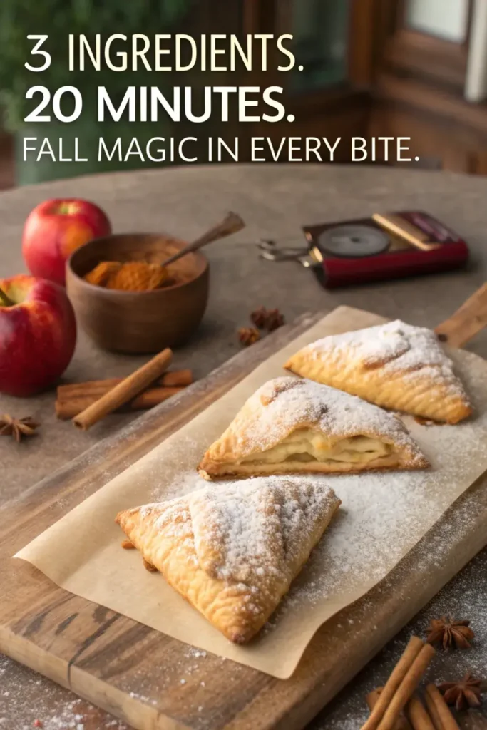 Apple Cinnamon Turnovers – Easy 3-Ingredient Fall Treat 3 image2 pinterest compressed