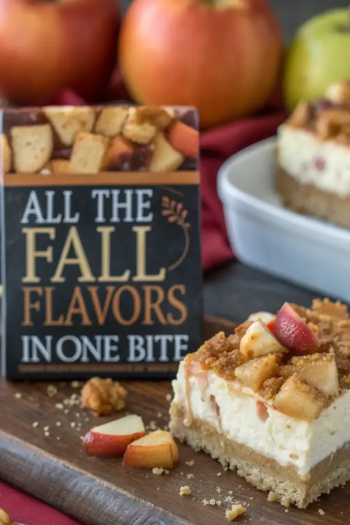 Salted Caramel Apple Cheesecake Bars The Ultimate Fall Dessert 2 creamy cheesecake topped with cinnamon-spiced apple chunks and brown sugar crumble