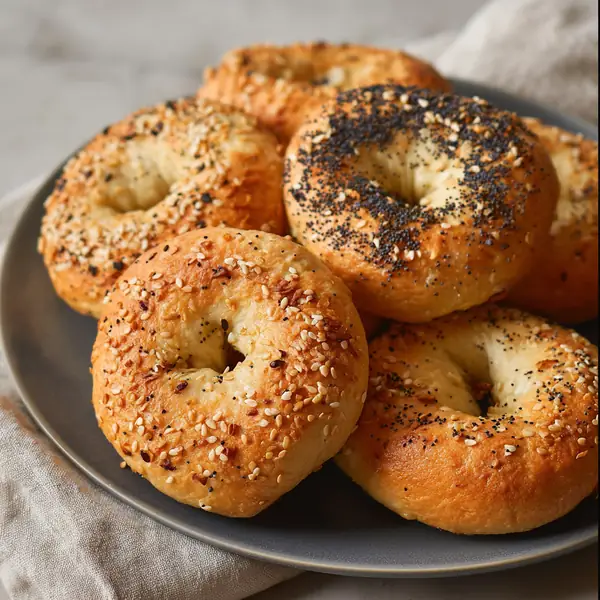 High Protein Bagel with Greek Yogurt Recipe You’ll Actually Crave 29 High Protein Bagel with Greek Yogurt topped with sesame and poppy seeds on a plate