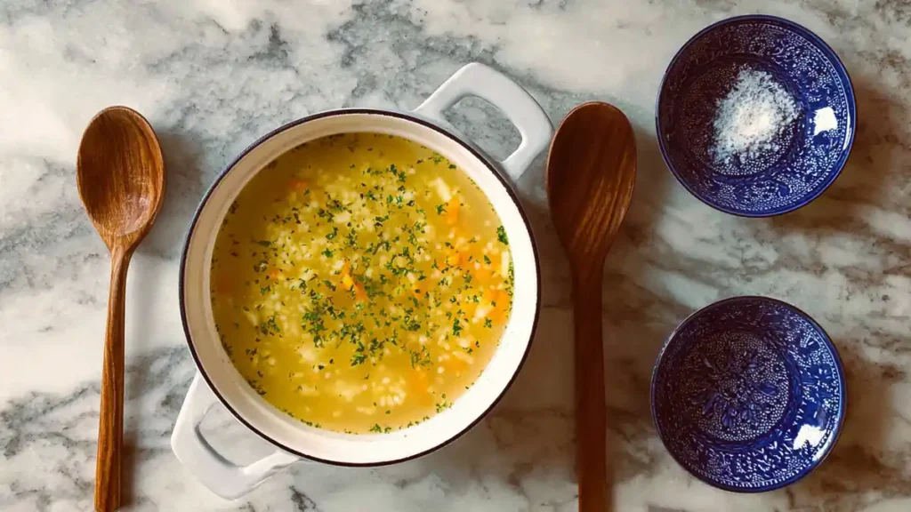 Easy Italian Penicillin Soup (Protein‑Packed Pastina Soup to Heal & Satisfy) 6 vegetable rice soup 1200x675 1