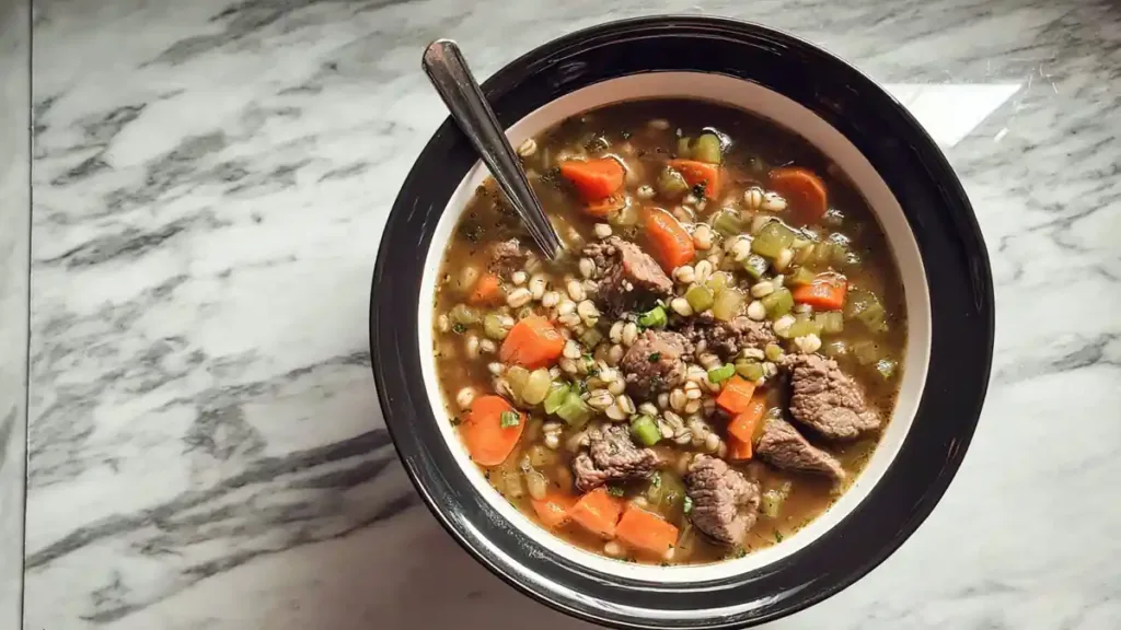 Slow Cooker Beef Barley Soup
