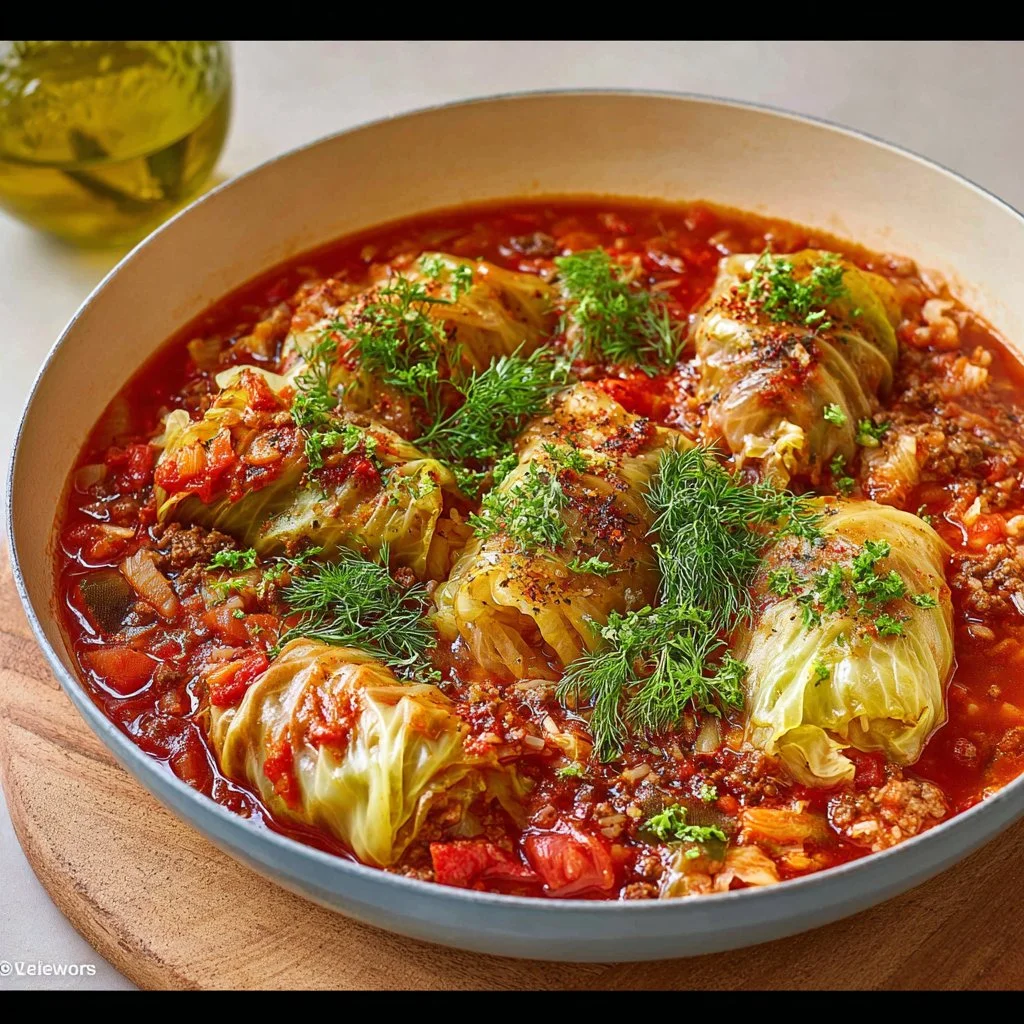 Delicious stuffed cabbage rolls with high protein content