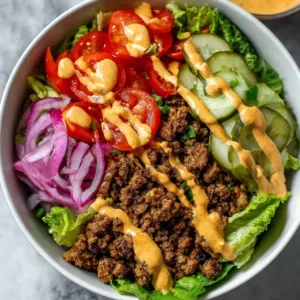 Delicious burger bowls served with special sauce and fresh toppings