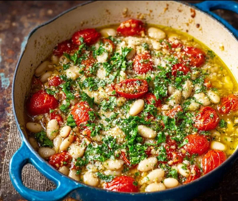 Delicious Garlic Parmesan seasoning blend on a wooden table
