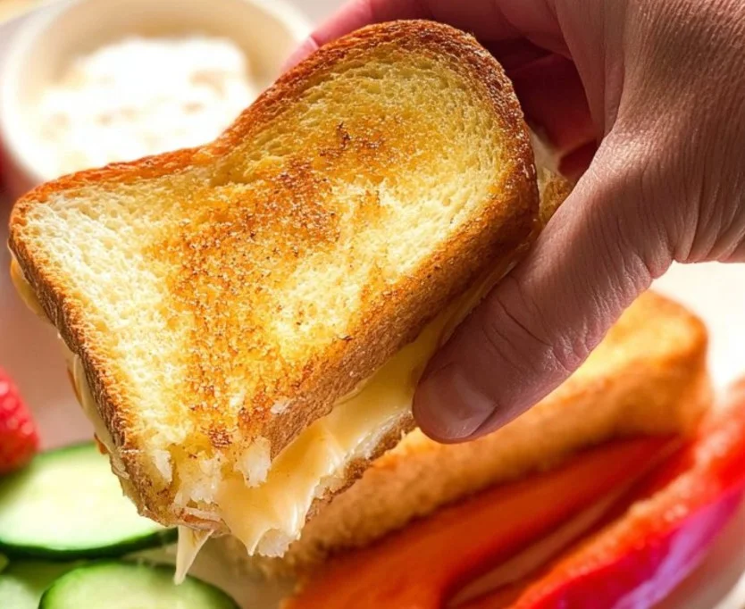 Home 8 Low calorie grilled cheese sandwich with melted cheese and whole grain bread