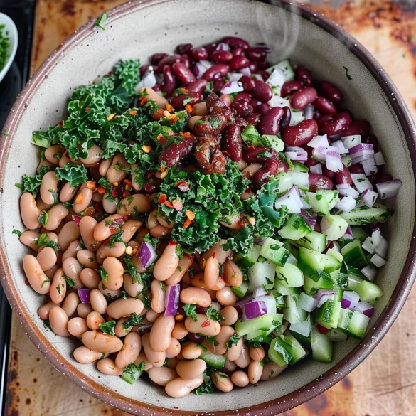 Herby Mixed Bean Salad - Cupful of Kale Recipe for Healthy Lunches 2 image 337