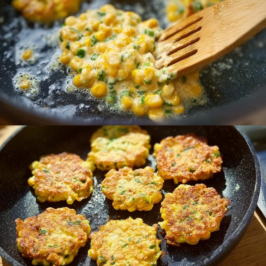 Delicious corn fritters made with sweet corn recipe