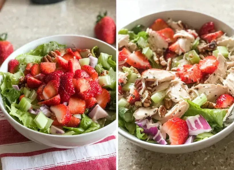 Strawberry Poppy Seed Rotisserie Chicken Salad | Lemons + Zest 2 image 383 e1778224271792