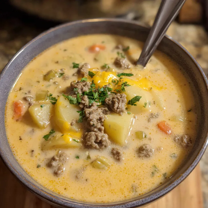 Easy Cheesy Beef & Potato Soup Recipe - Hearty Comfort Food 2 image 415