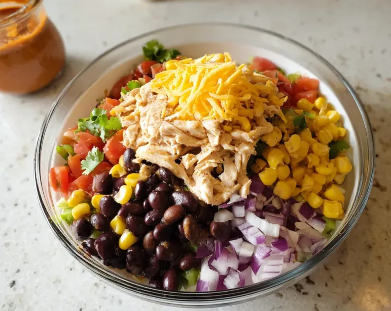 Quick Southwest Chicken Salad | Recipe | Healthy high protein meals, Shredded chicken recipes, Salad 2 image 448 e1778366647481