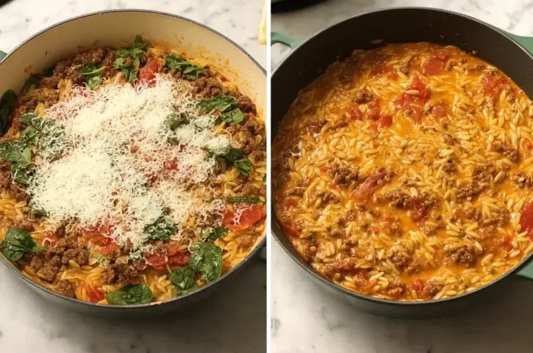 Easy Beef Orzo Recipe with a Tomato Cream Sauce | One-Pot Dinner 2 image 472 e1778459714751