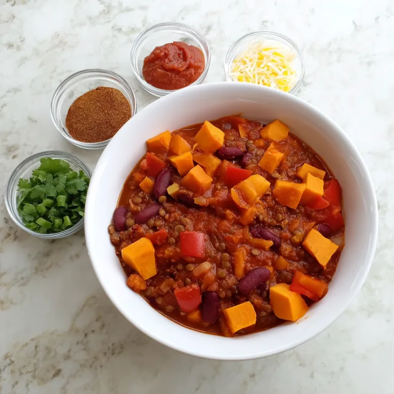 Slow Cooker Sweet Potato Lentil Chili | The Girl on Bloor - Easy & Hearty 2 image 486