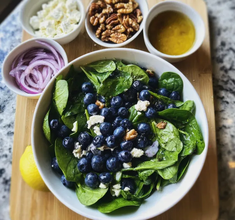 20-Minute Spinach Blueberry Salad | Walder Wellness, RD Recipe 2 image 514 e1778678099115