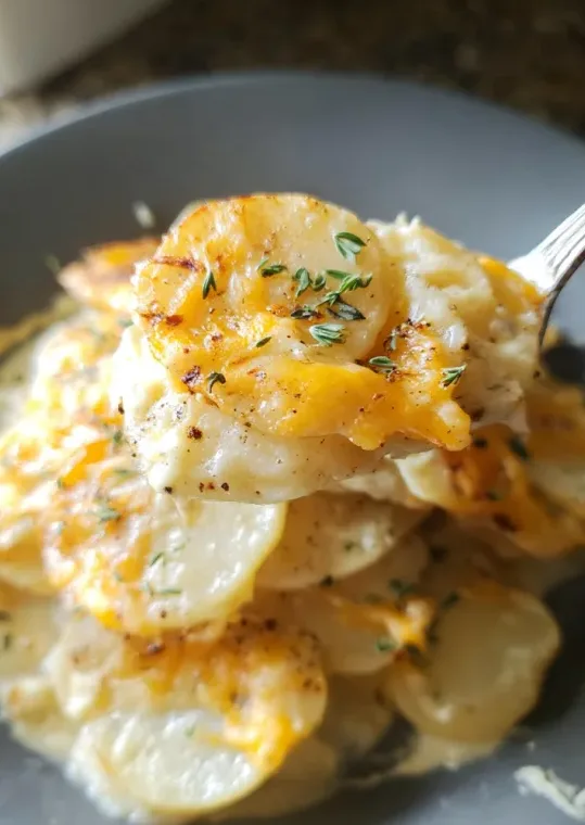Easy Slow Cooker Cheesy Scalloped Potatoes Recipe 2 image 534 e1778710065119