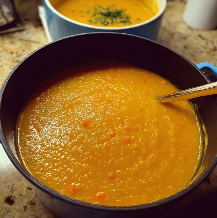 Quick One Pot Creamy Carrot Lentil Soup (35 Minutes) | Healthy & Easy 2 image 597 e1778956801371