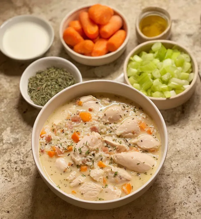 Easy Crockpot Chicken Wild Rice Soup Recipe for Comfort Food 2 image 636 e1779112437696