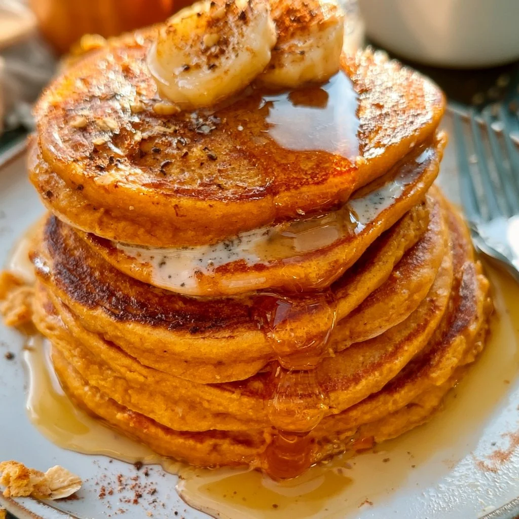 Delicious sweet potato pancakes ready for freezing and long-term storage
