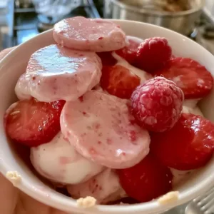 FroYo low calorie snack recipe for weight loss in a dessert bowl